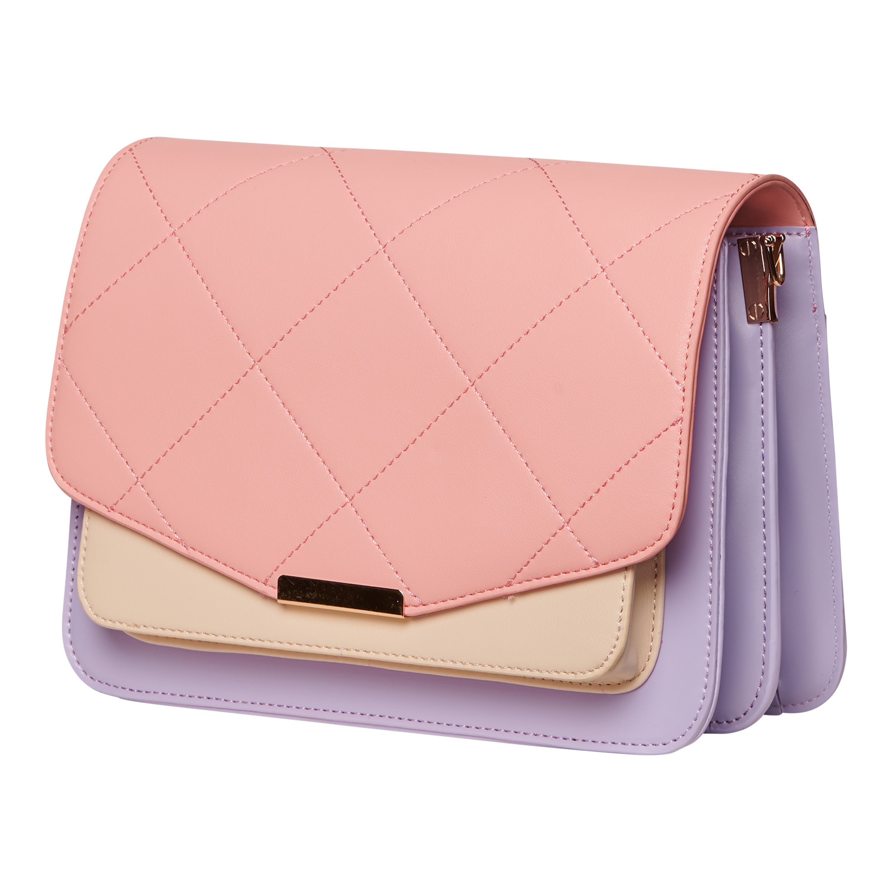 Noella - Blanca Multi Compartment Bag Coral/Purple/Nude