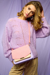 Noella - Blanca Multi Compartment Bag Coral/Purple/Nude