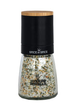 Keramisk kværn med Hvidløg & Persille Salt 125 g – genopfyldelig