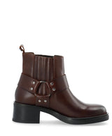 Ca´Shott - CASRIKKE Chelsea Biker Boot Pull Up Leather - Coffee
