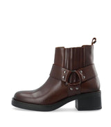 Ca´Shott - CASRIKKE Chelsea Biker Boot Pull Up Leather - Coffee