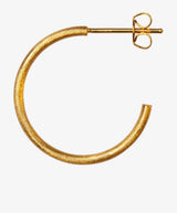 LULU Copenhagen- Non Hoops - Medium pair - børstet guld & sølv
