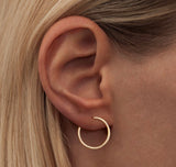 LULU Copenhagen- Non Hoops - Medium pair - børstet guld & sølv