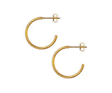 LULU Copenhagen- Non Hoops - Medium pair - børstet guld & sølv