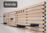 House of Sander 2Easy reol – hvid olie, sort vægsupport (52×130 cm)