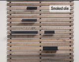 House of Sander 2Easy reol – smoked olie, sort vægsupport (100×98 cm)