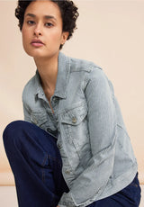 Street One - Denimjakke - stribet