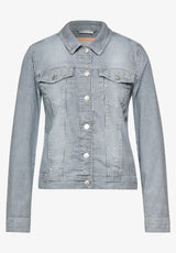 Street One - Denimjakke - stribet