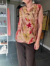smuk bluse med v hals i genanvendt silke