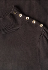 Street One Feminine Sweater 304052 i mørkebrun Black Coffee