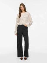 VILA VIALDEIA lys transparent top med blonde