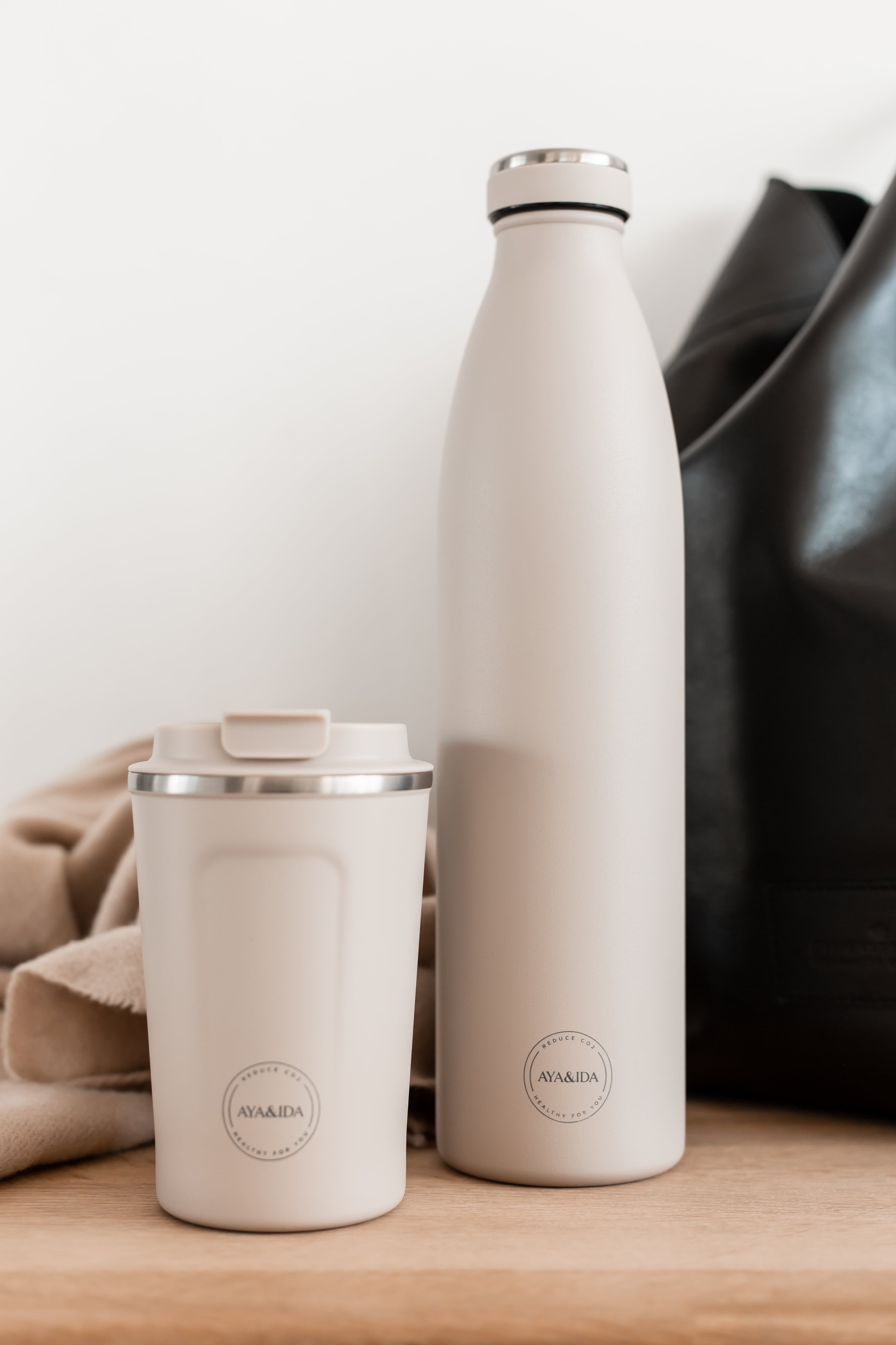 AYA&IDA - CUP2GO - Cream beige - 380 ml
