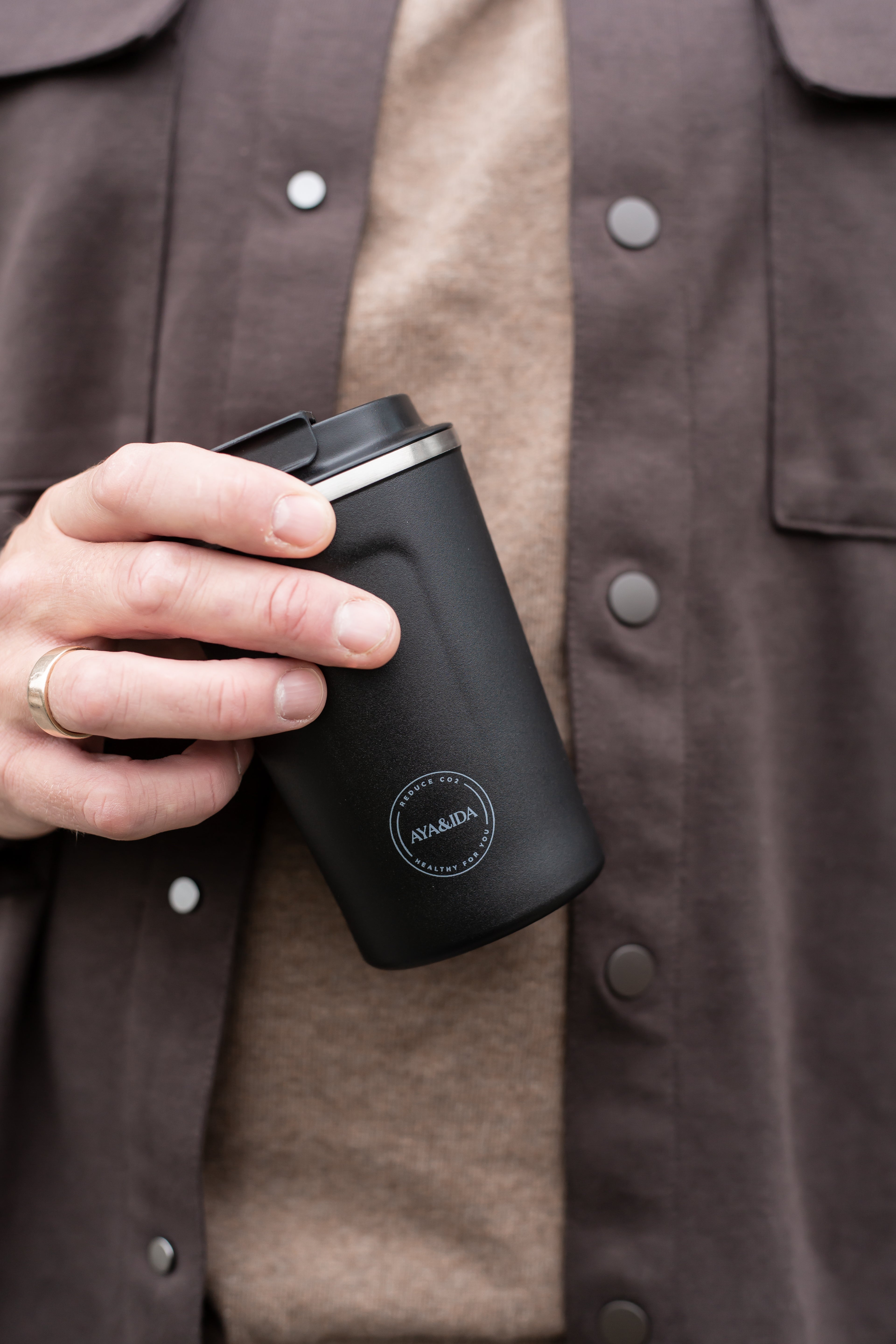 AYA&IDA - CUP2GO - Matte Black - 380 ml