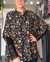 Cofur Diva Blouse blomstret one-of-a-kind silkebluse til dame