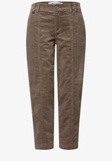 Street One Velvet Mocha Barrel Leg bukser til dame