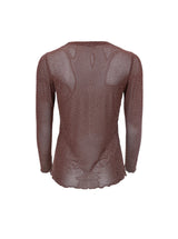 Alexis Blouse Coffee med dekorative similisten