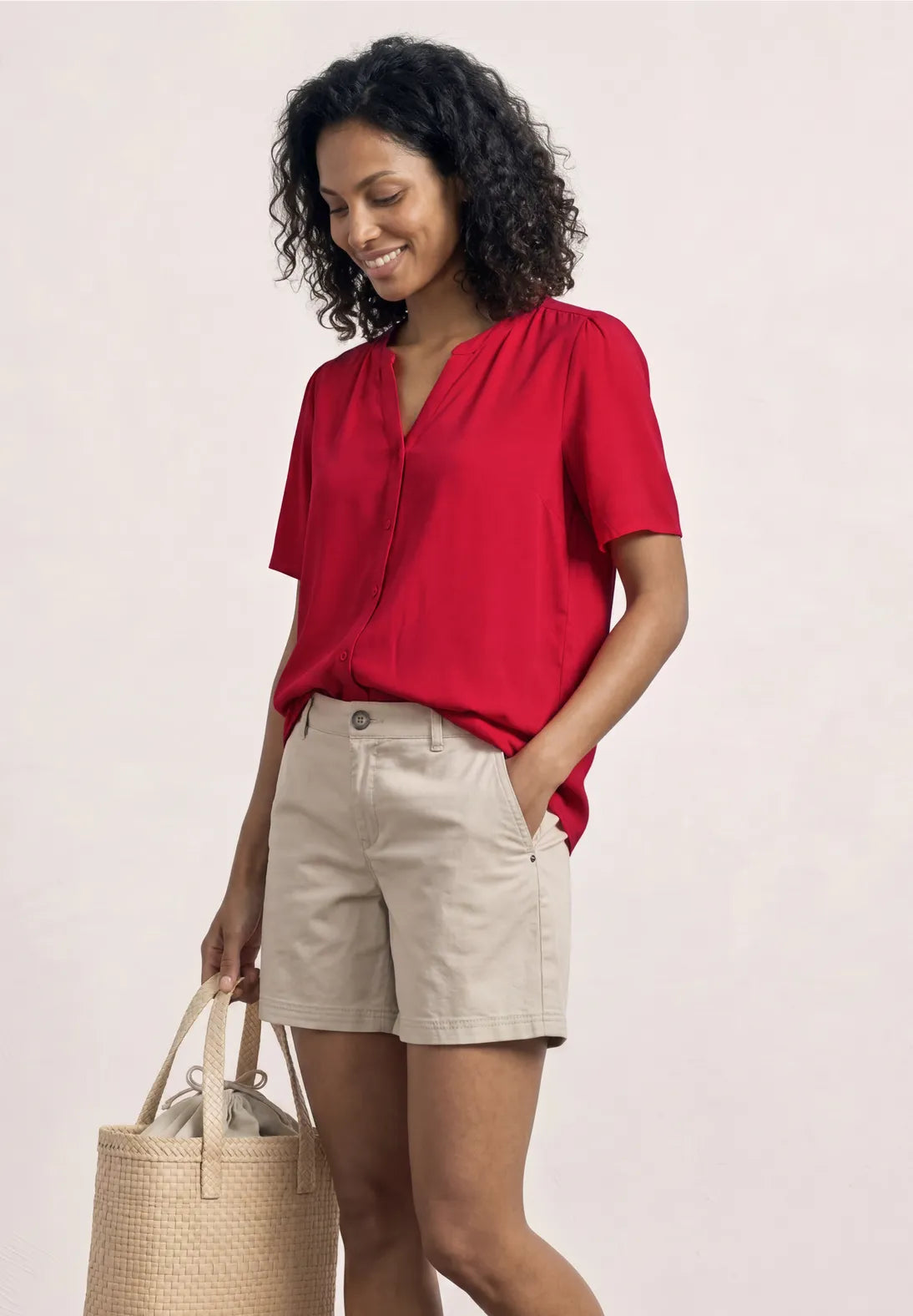 Street One bluse i salsa red
