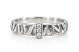 Ring med Sten fra Zefina Denmark med struktureret design