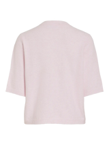 VILA VILIGA strikcardigan med rund hals og knaplukning i Blossom Melange