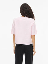 VILA VILIGA strikcardigan med rund hals og knaplukning i Blossom Melange