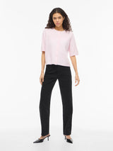 VILIGA 2/4 O-Neck Knit Cardigan fra VILA i farven Blossom Melange set forfra