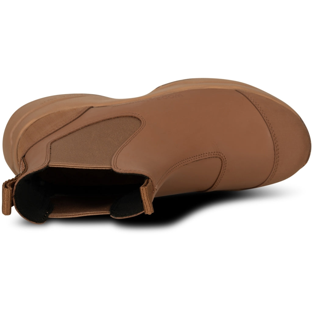 WODEN Siri Waterproof WL957 – Caramel vandtæt gummistøvle med track-sål