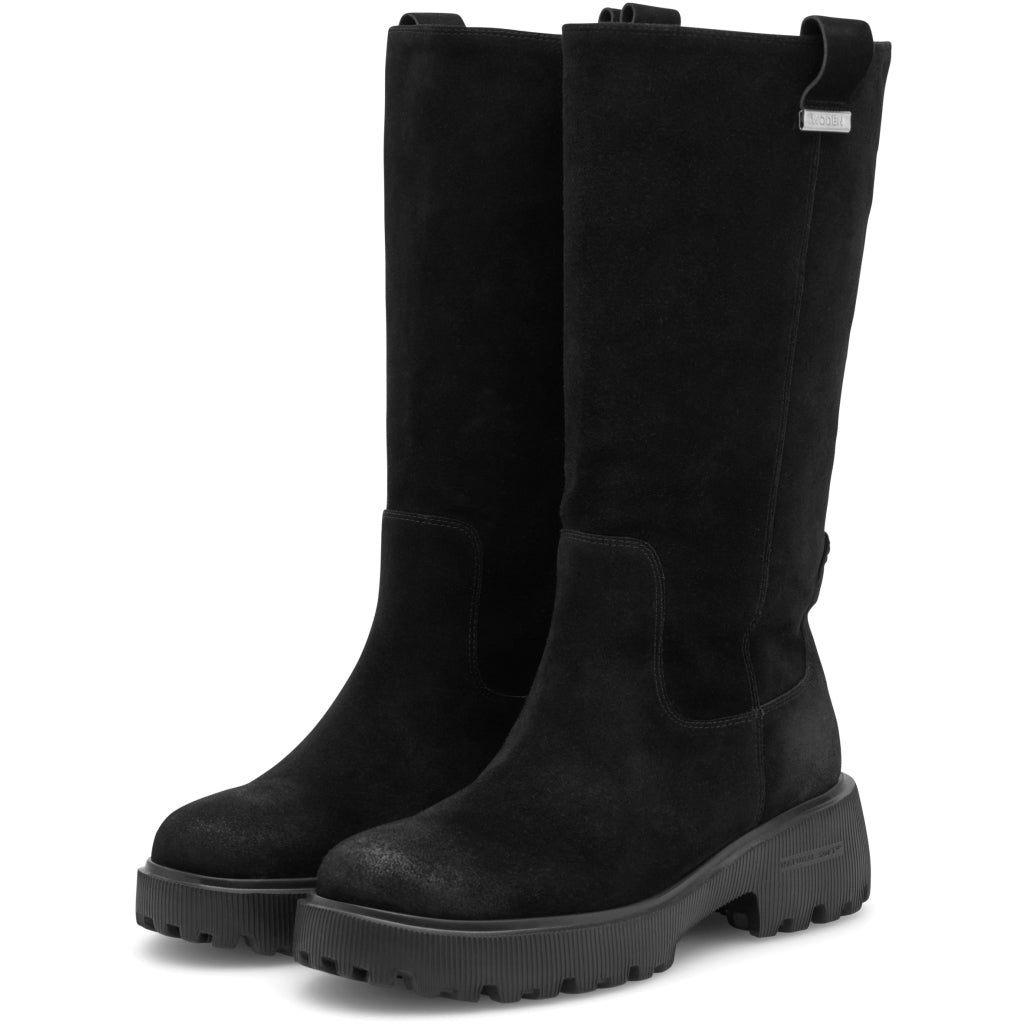 WODEN Lea Suede WS167 – sort ruskindsstøvle med let EVA-sål