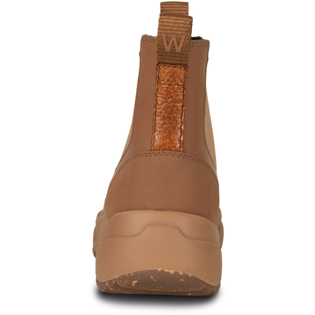 WODEN Siri Waterproof WL957 – Caramel vandtæt gummistøvle med track-sål