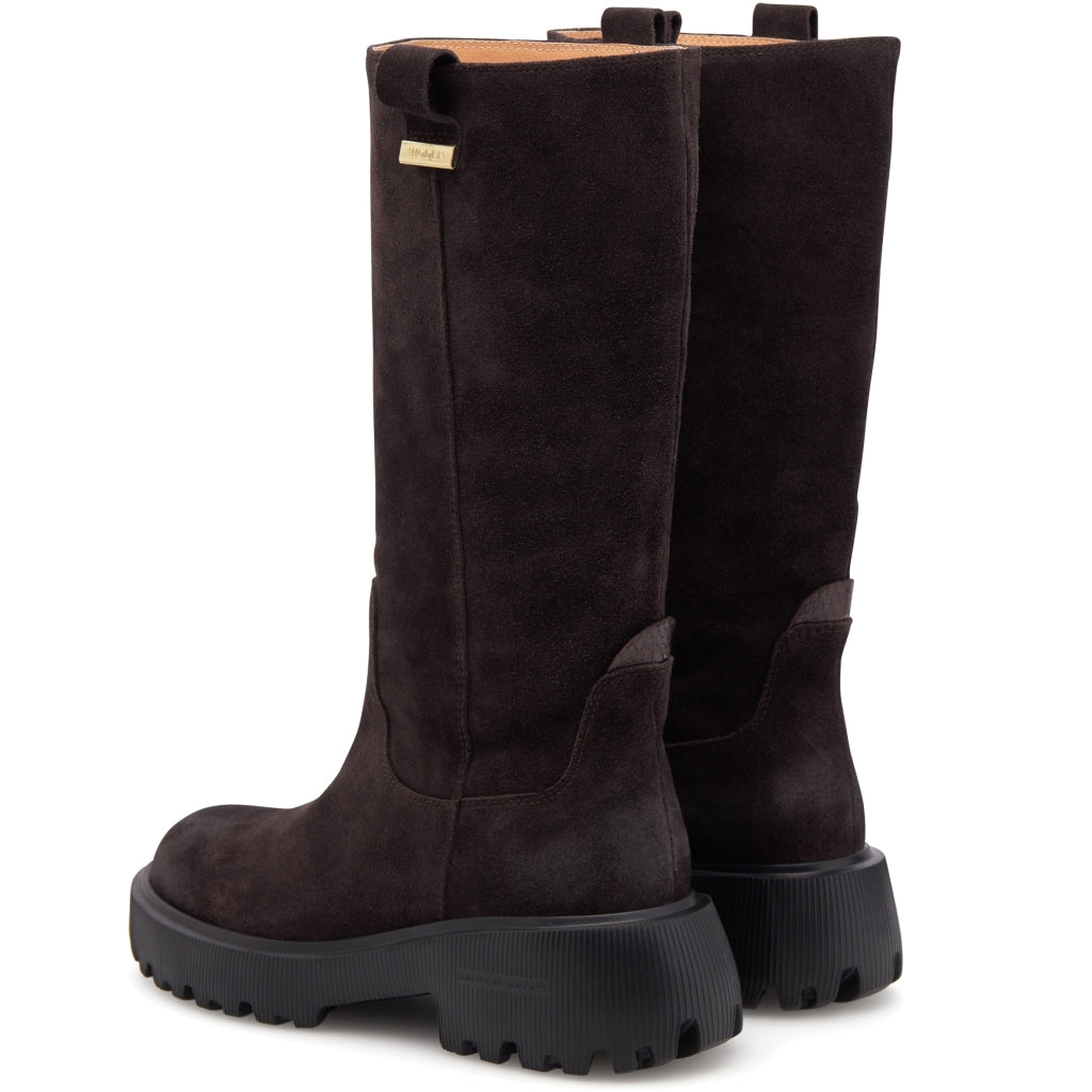 WODEN Lea Suede WS167 – Chocolate ruskindsstøvle med let EVA-sål