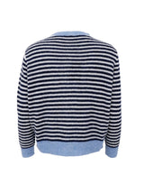 BCDELL stribet strik cardigan fra Black Colour i farven Navy