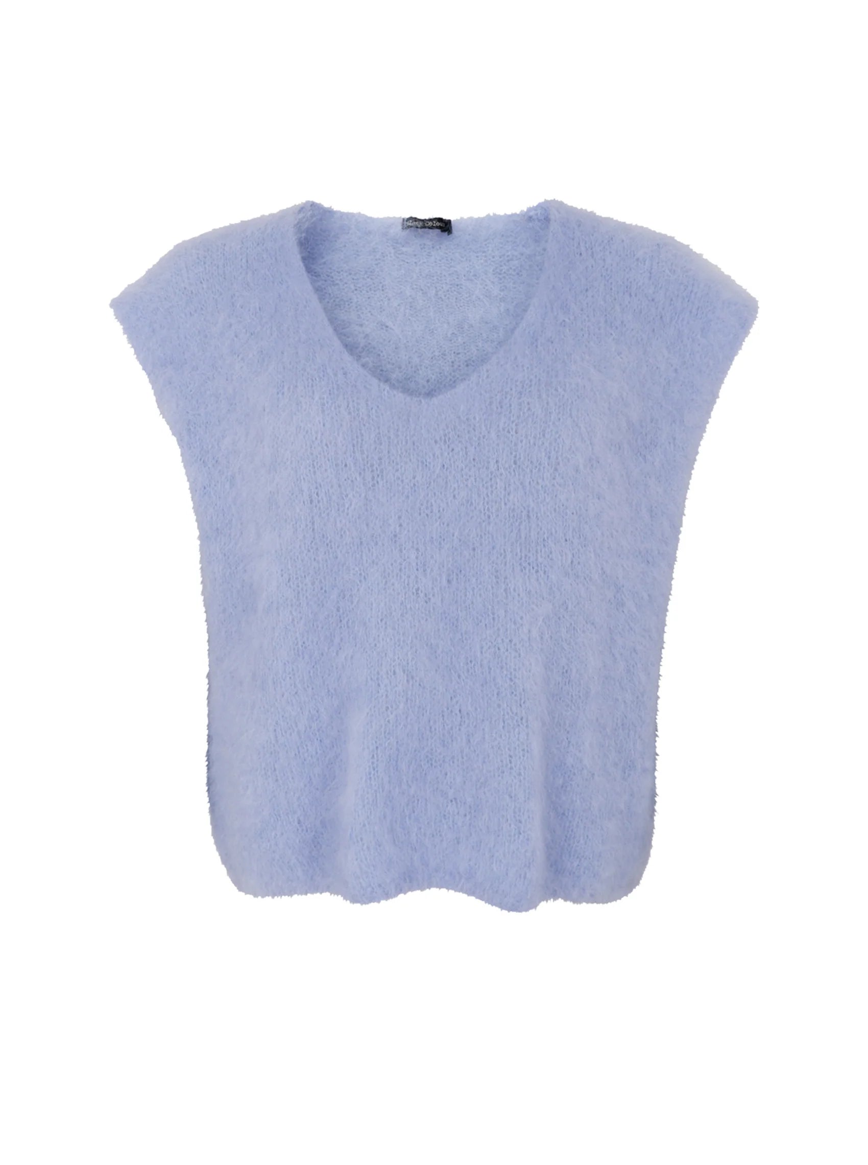 Black Colour Bjoerk vest lys blå i mohair
