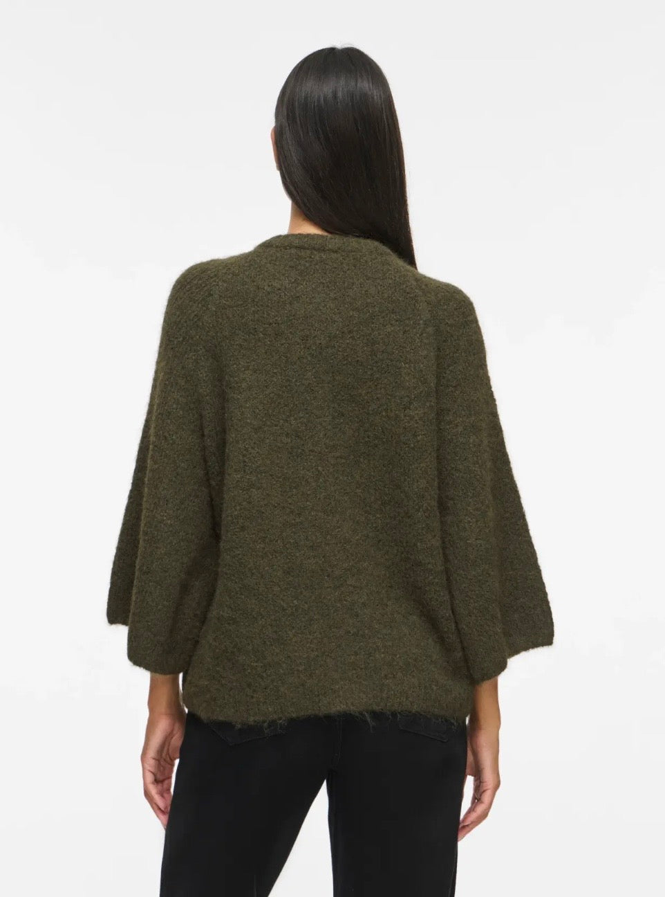 Fluffy cardigan i Forest Night fra VILA