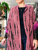 Cofur Diva silk tunika onesize med rosa bordeaux tie-dye