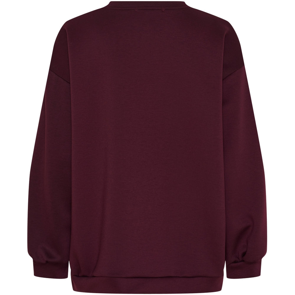 Marta du Chateau bordeaux sweatshirt med pink skrift