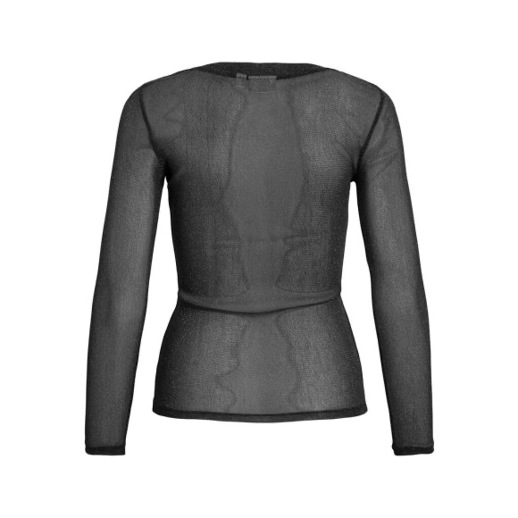 VIDINARA 14118438 sort glimmerbluse fra VILA