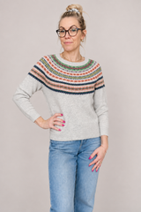 Mansted Fay Strik Light Grey i 100% merinould