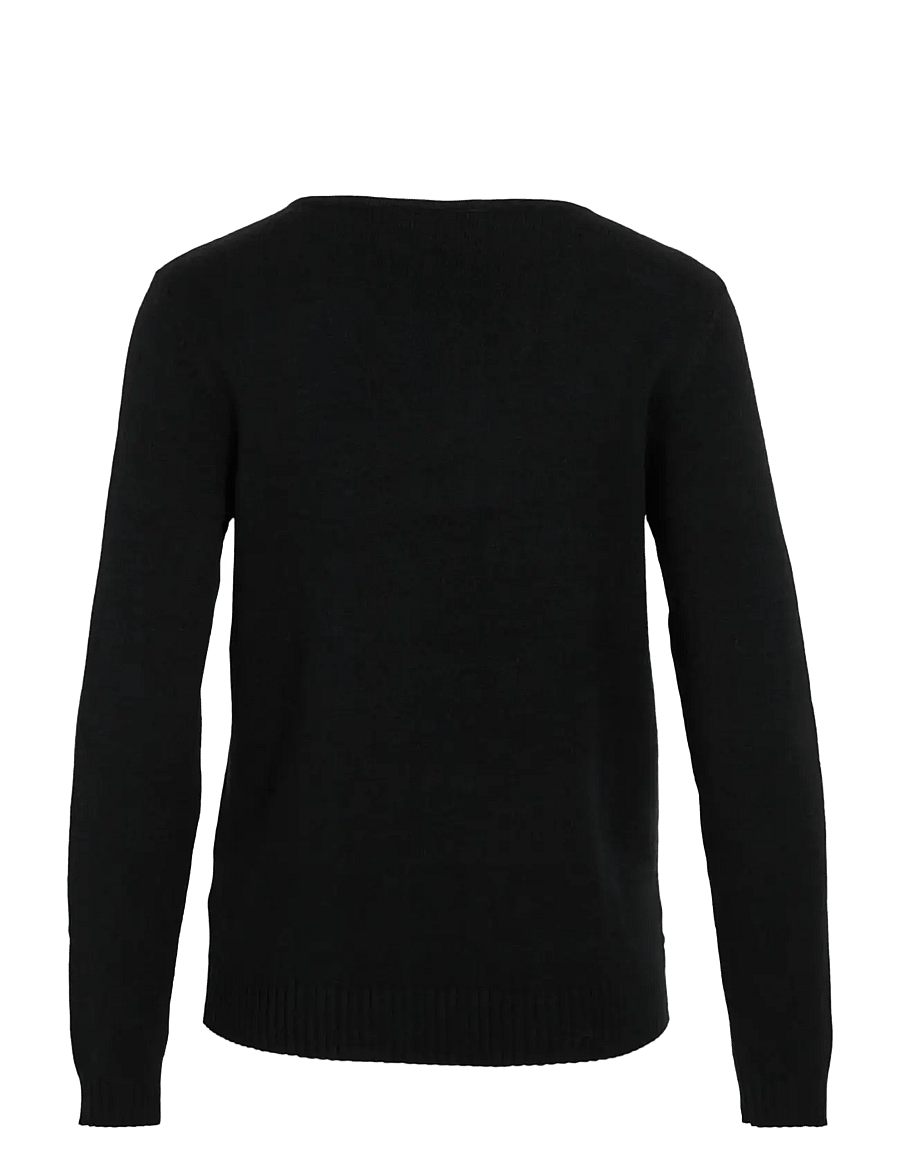 v neck viril strik fra Vila i sort