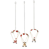 Speedtsberg Elg, Julemand og Snemand i faldskærm 200184 – metal juleornament med fjederophæng