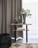 House Doctor HDWoda konsolbord i natur mangotræ med sort jernramme, 90×75×30 cm