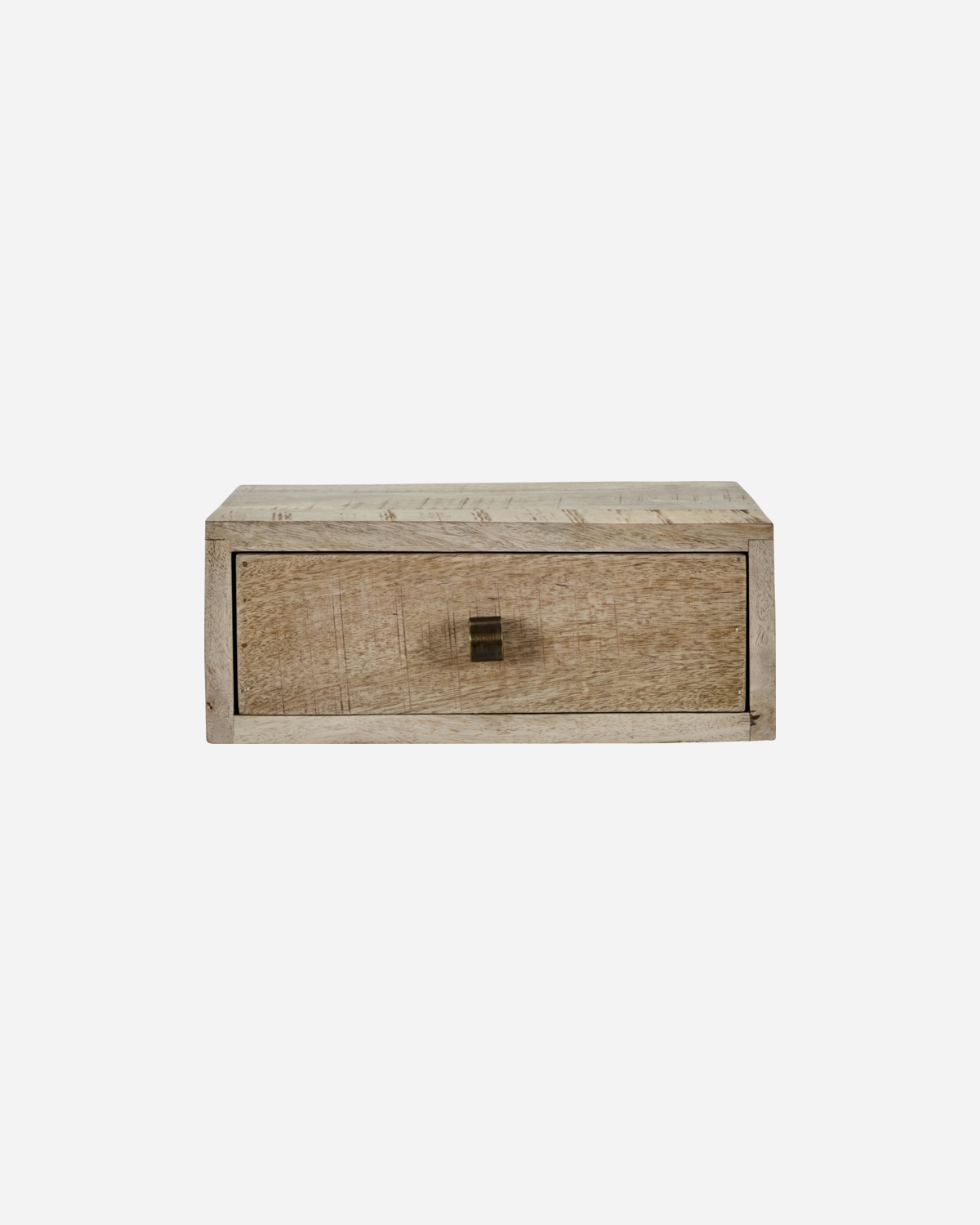 House Doctor HDBedsi væghængt sidebord i natur mangotræ med skuffe, B35×H14×D25 cm