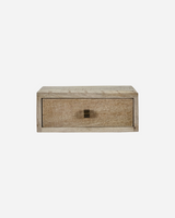 House Doctor HDBedsi væghængt sidebord i natur mangotræ med skuffe, B35×H14×D25 cm