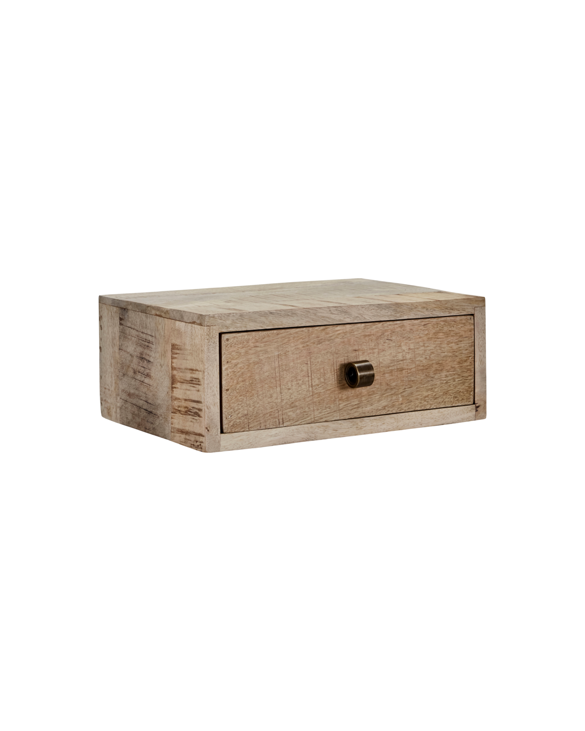 House Doctor HDBedsi væghængt sidebord i natur mangotræ med skuffe, B35×H14×D25 cm