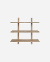 House Doctor HDSet væghylde i naturligt mangotræ med 3 åbne hylder, 75×75×25 cm