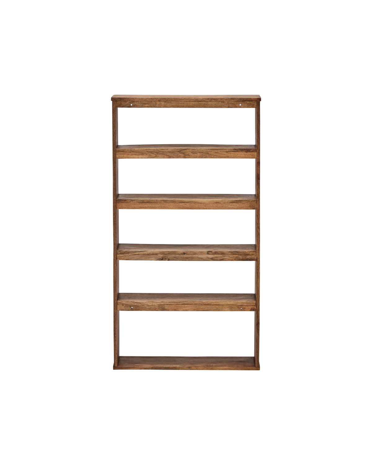 House Doctor HDBalance reol i antik brun mangotræ med rillede sider og 5 hylder, 130×70×18 cm