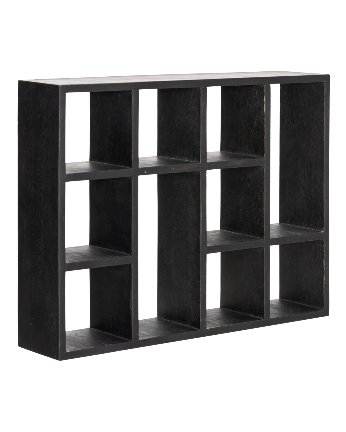 House Doctor HDDisplay sort hylde i mangotræ med små rum, 48×64×13 cm