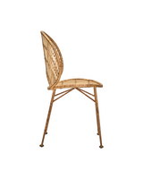 House Doctor HDTrecca spisebordsstol i natur rattan med sort jernstel