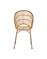 House Doctor HDTrecca spisebordsstol i natur rattan med sort jernstel