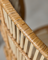House Doctor HDTrecca spisebordsstol i natur rattan med sort jernstel