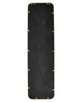 House Doctor HDMirror aflangt vægspejl med gylden ramme og afrundede hjørner, 129×35 cm