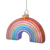 Vondels Ornament Rainbow – mundblæst glaspynt i multi soft color, H6 cm